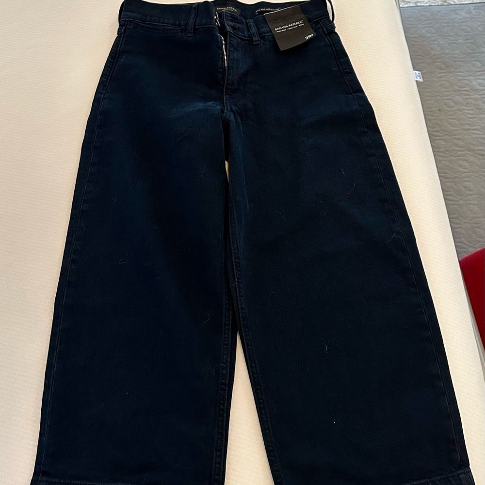 Banana Republic High Rise Wide Leg Crop New 28P